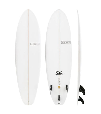 Modern Falcon PU - FCS II - 3 Fin FACTORY SECOND - 6'8 / Clear