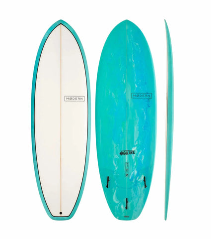 Modern Highline PU - FCS II - 3 Fin - 6'4 / Sea Tint