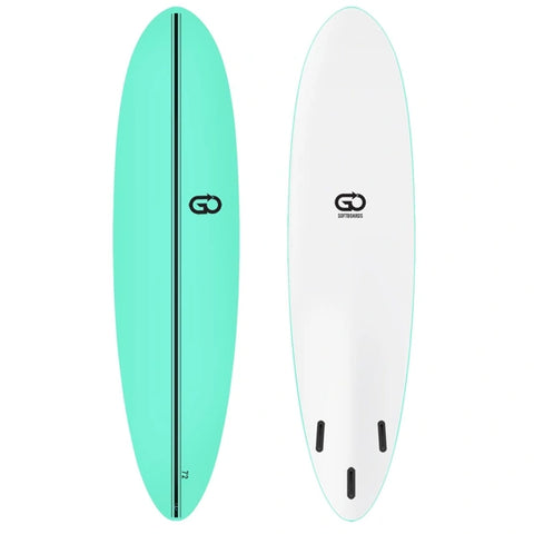 Banglentė GO Softboards Surf Range - Fiber Tech - 3 Fin - 7'2 / Green