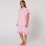 O&E Ladies Waffle Hooded Poncho