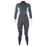 4/3 Womens Axis Back Zip Wetsuit Graphite Blue - US12