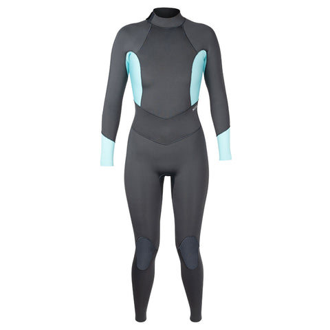 4/3 Womens Axis Back Zip Wetsuit Graphite Blue - US12