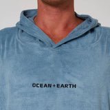 O&E Mens Surf Essential Hooded Poncho Petrol