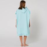 O&E Ladies Waffle Hooded Poncho
