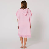 O&E Ladies Waffle Hooded Poncho