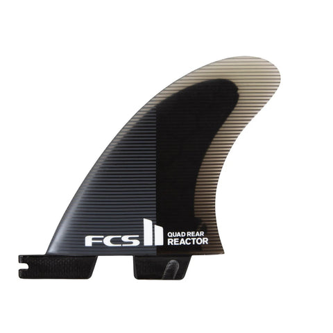 FCS II Reactor Performance Core Quad Rear Fins - Medium / Charcoal / Black