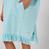O&E Ladies Waffle Hooded Poncho