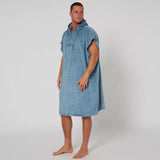 O&E Mens Surf Essential Hooded Poncho Petrol