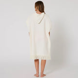 O&E Ladies Waffle Hooded Poncho