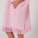 O&E Ladies Waffle Hooded Poncho