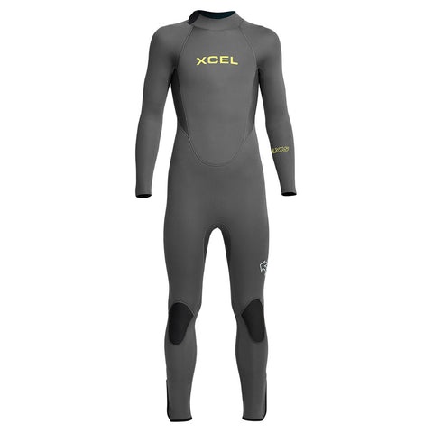 XCEL YOUTH AXIS BACK ZIP 4/3MM GRAPHITE
