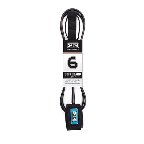 SOFTBOARD 6' LEASH BLACK