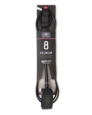 8'0 ONE-XT PREMIUM LEASH - BLACK